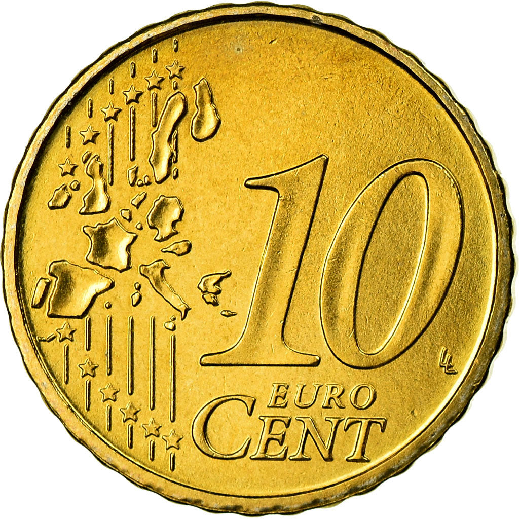 Portugal, 10 Euro Cent, 2006, MS(63), Brass, KM:743