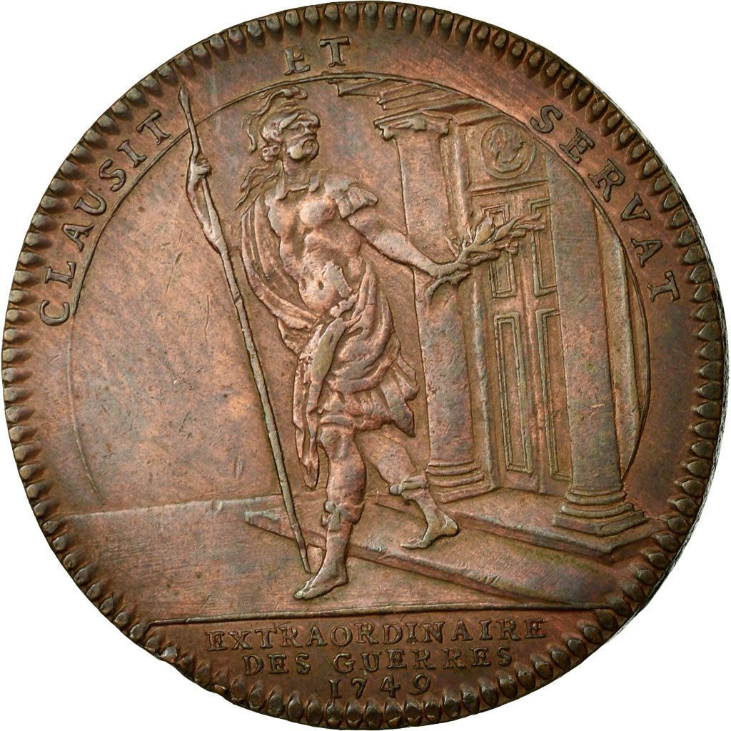 France, Token, Royal, 1749, AU(50-53), Copper, Feuardent:835
