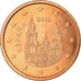 Spanien, 2 Euro Cent, 2010, UNZ, Copper Plated Steel, KM:1145