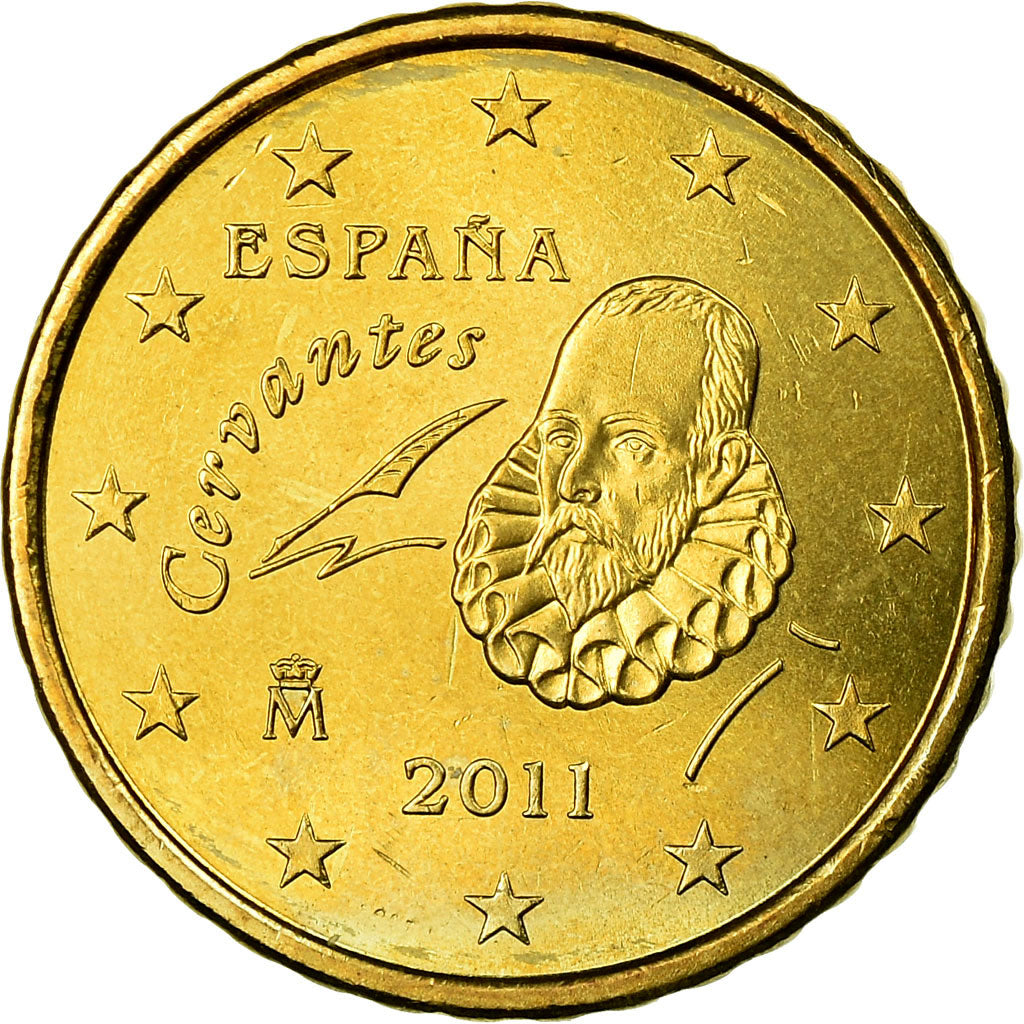 España, 10 Euro Cent, 2011, EBC, Latón, KM:1147
