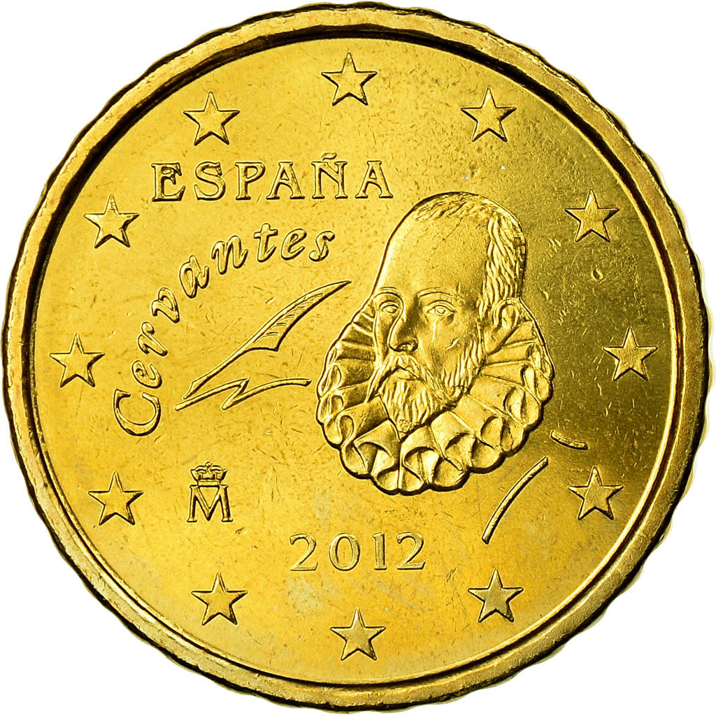 Hiszpania, 10 Euro Cent, 2012, Madrid, MS(63), Mosiądz, KM:1147