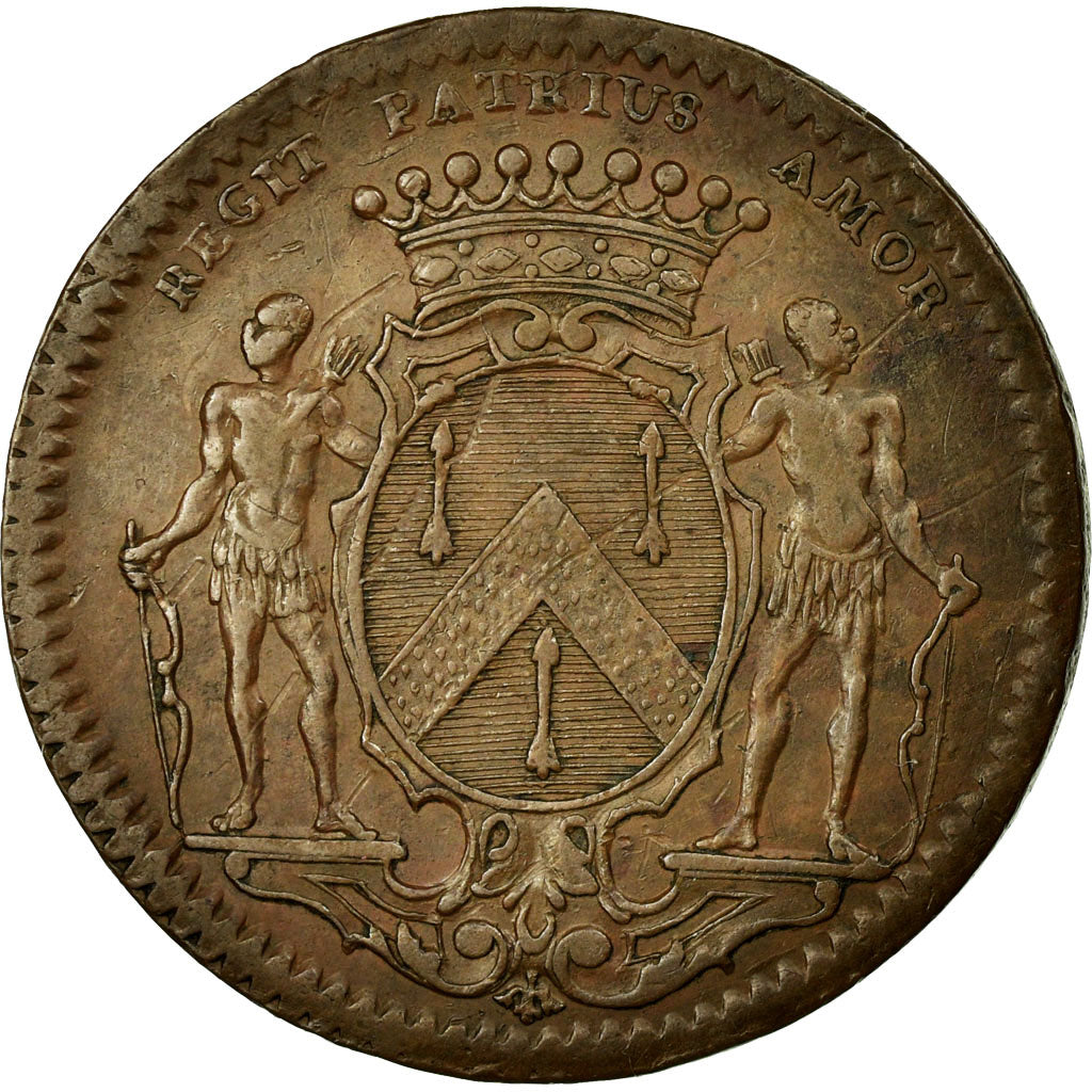 France, Token, Royal, 1733, AU(50-53), Copper, Feuardent:10095