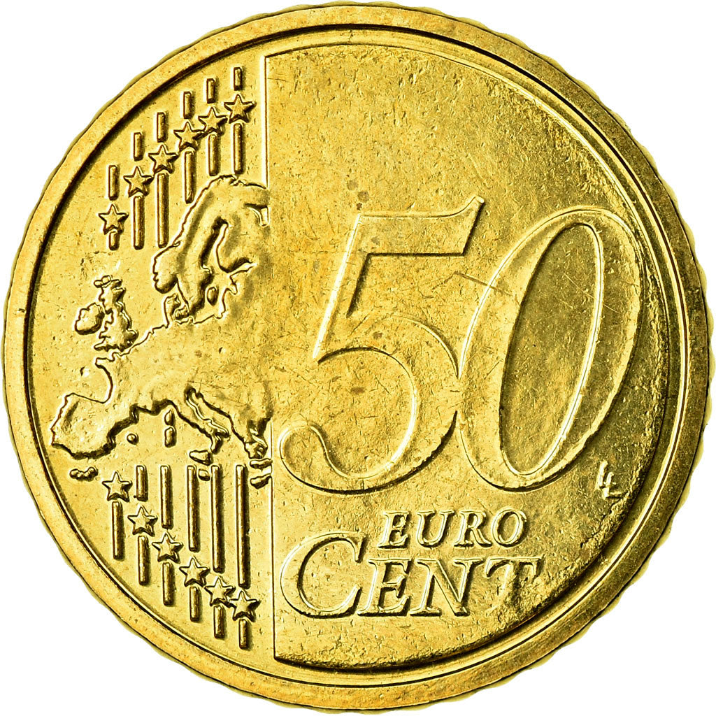 Belgium, 50 Euro Cent, 2007, MS(65-70), Brass, KM:244