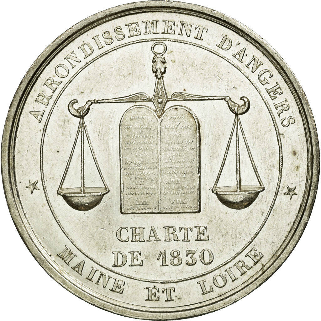France, Token, Notary, 1830, AU(55-58), Silver, Lerouge:18
