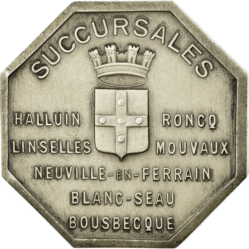 France, Token, Savings Bank, 1843, AU(55-58), Silver