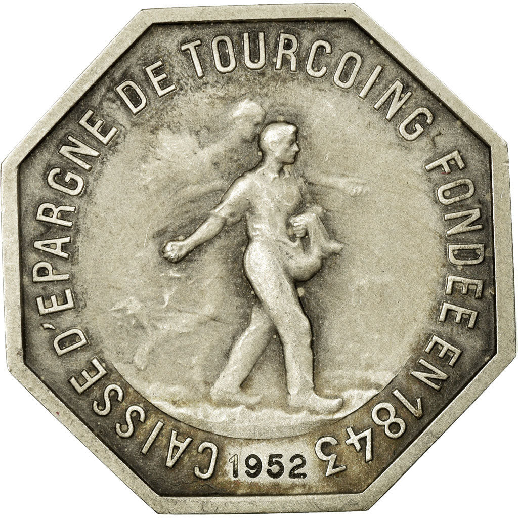 France, Token, Savings Bank, 1952, AU(55-58), Silver