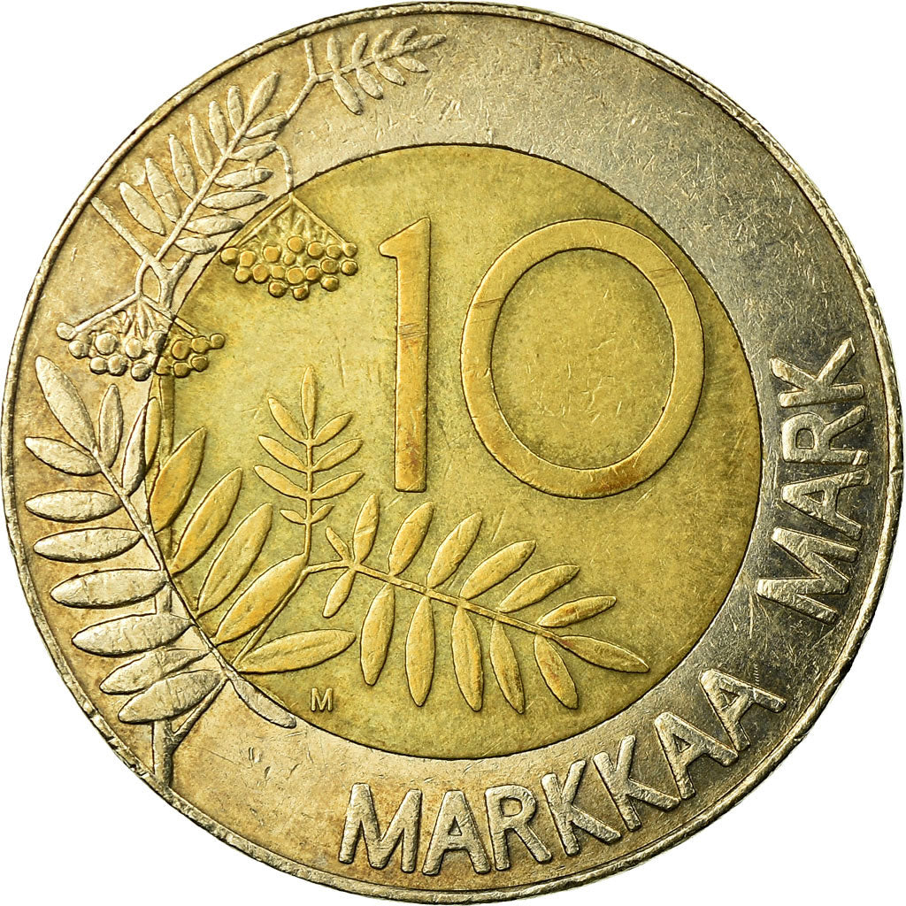 Munten, Finland, 10 Markkaa, 1993, ZF, Bi-Metallic, KM:77