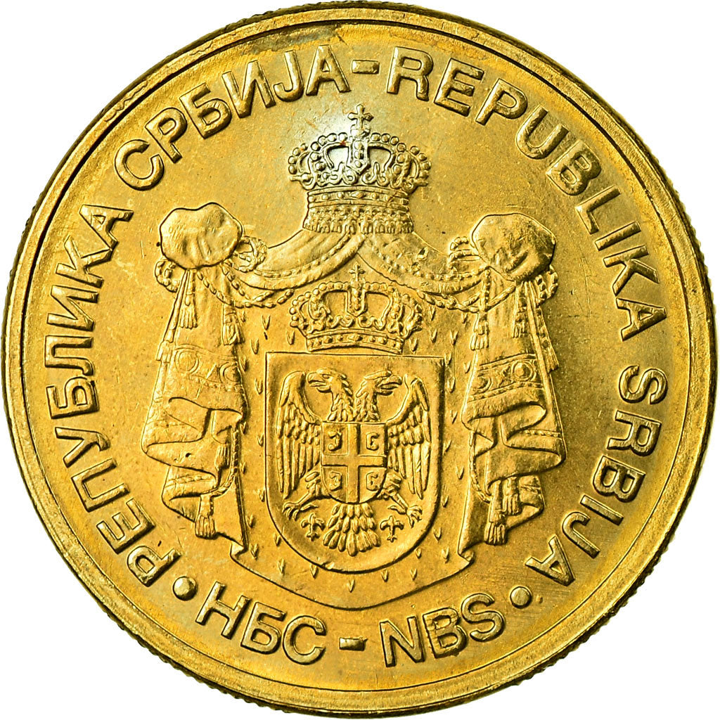 Moneta, Serbia, 5 Dinara, 2006, SPL-, Nichel-ottone, KM:40