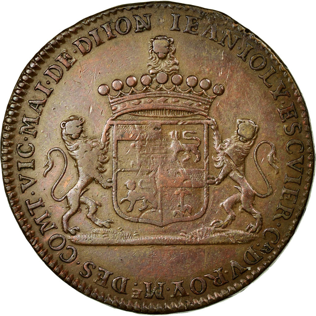 France, Token, Royal, 1689, EF(40-45), Copper, Feuardent:10068