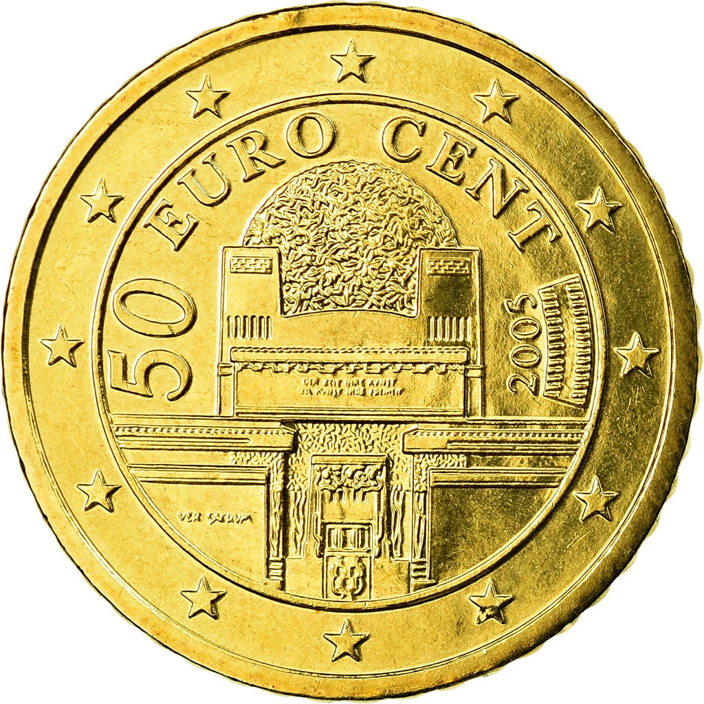 Austria, 50 Euro Cent, 2005, MS(63), Brass, KM:3087