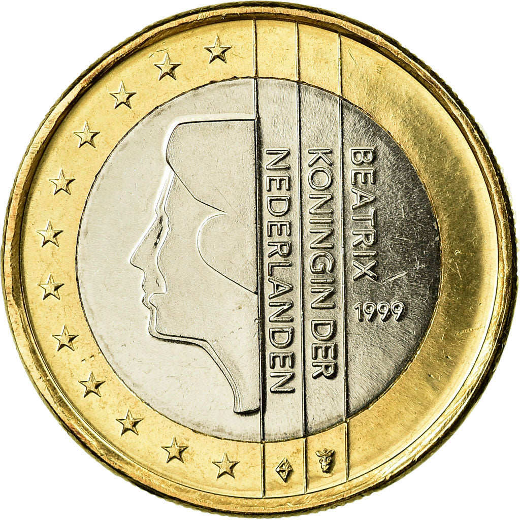 Países Baixos, Euro, 1999, MS(63), Bimetálico, KM:240