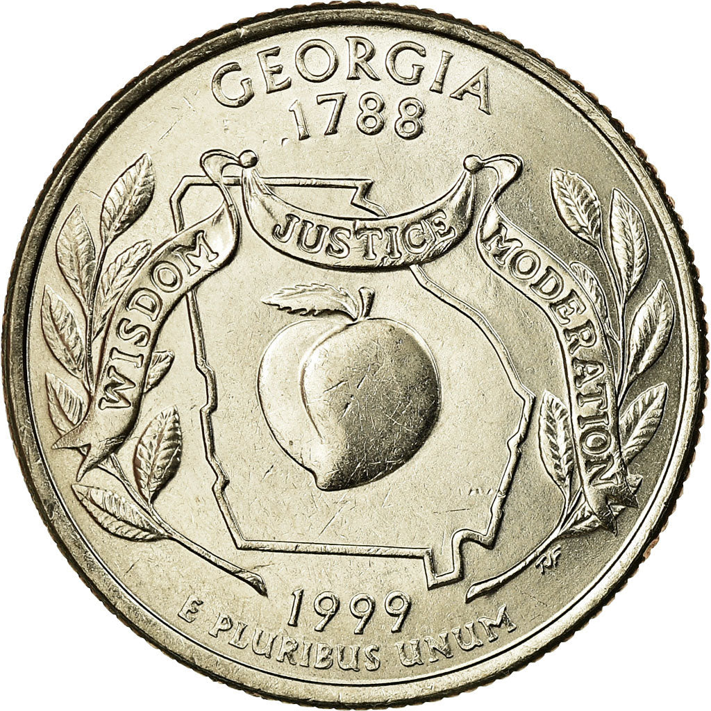 Coin, United States, Georgia, Quarter, 1999, U.S. Mint, Denver, MS(63)
