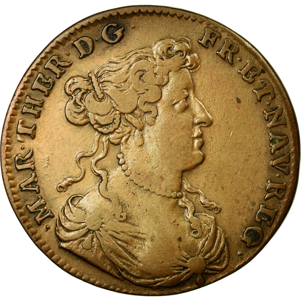 France, Token, Royal, 1677, EF(40-45), Copper, Feuardent:13151