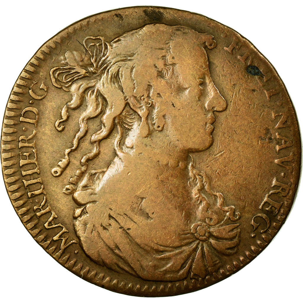 France, Token, Royal, 1669, VF(30-35), Copper, Feuardent:13133
