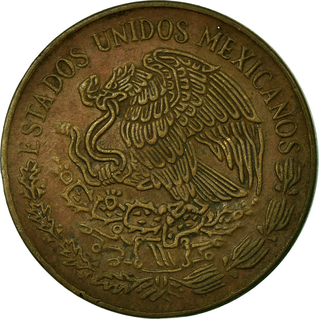 Moneta, Mexico, 5 Centavos, 1976, EF(40-45), Mosiądz, KM:427