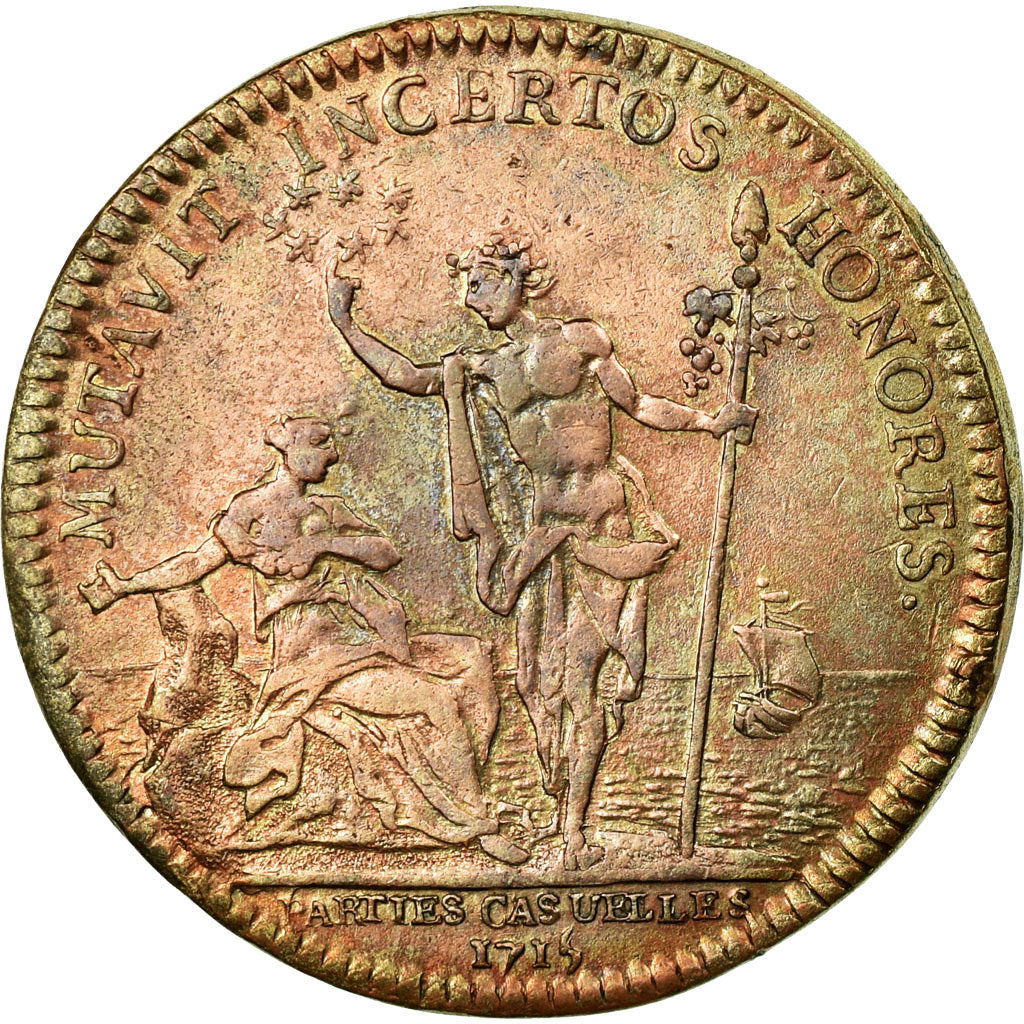 France, Jeton, Royal, 1715, TTB, Cuivre, Feuardent:2731