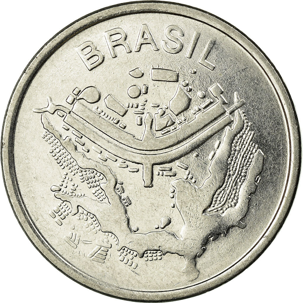 Munten, Brazilië, 50 Cruzeiros, 1985, ZF, Stainless Steel, KM:594.2
