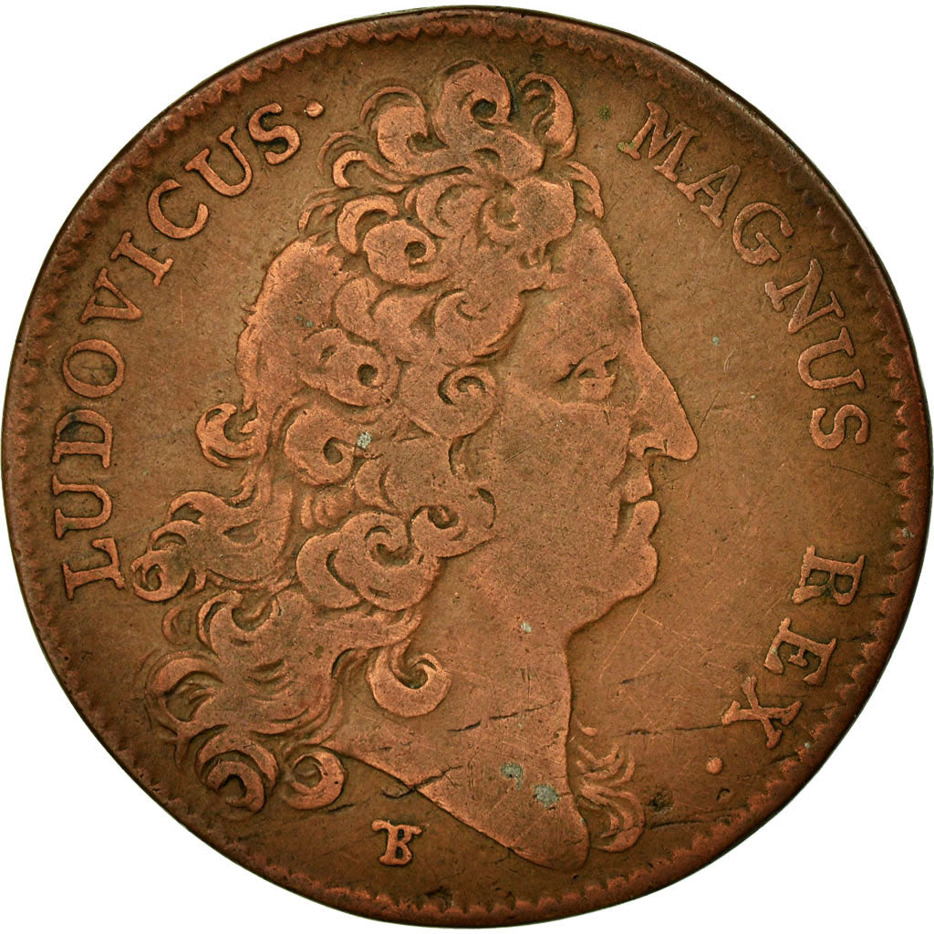 France, Token, Royal, 1711, EF(40-45), Copper, Feuardent:2445