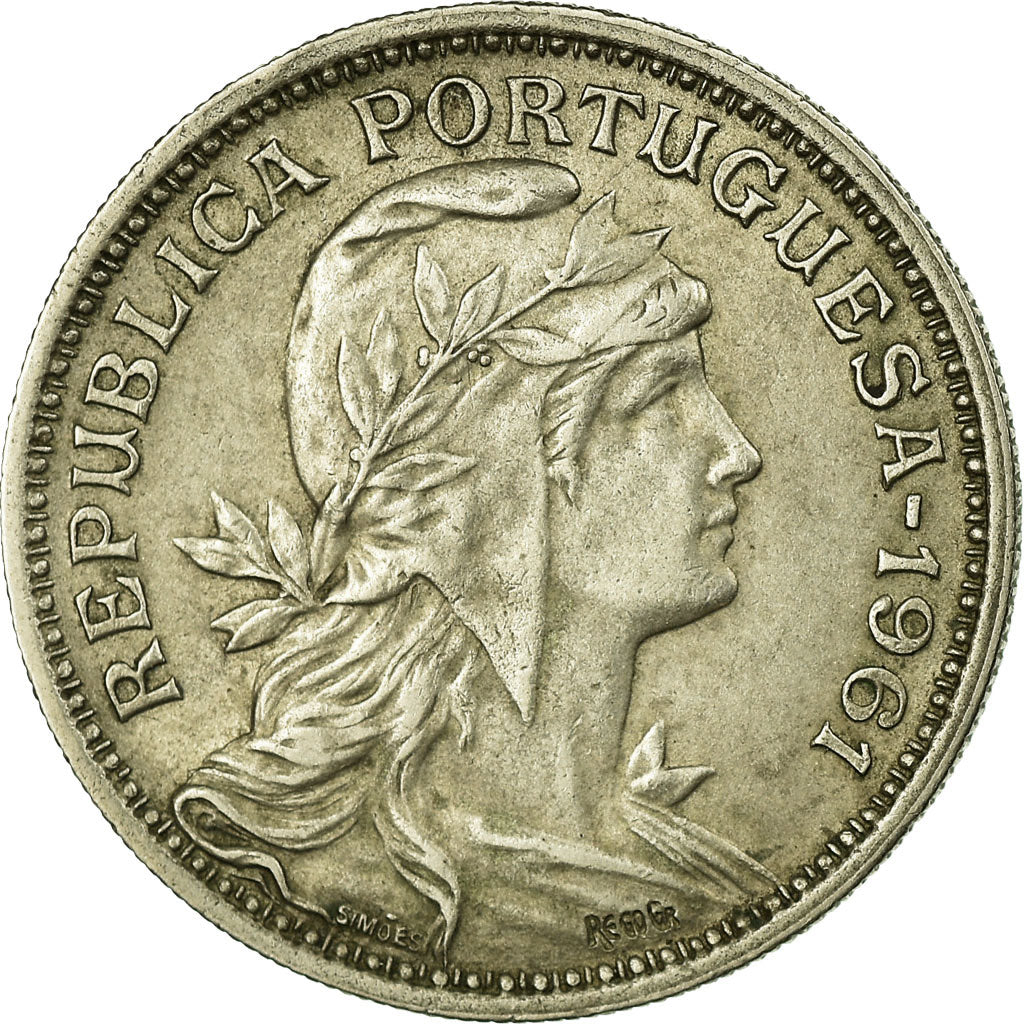 Moneta, Portugal, 50 Centavos, 1961, EF(40-45), Miedź-Nikiel, KM:577