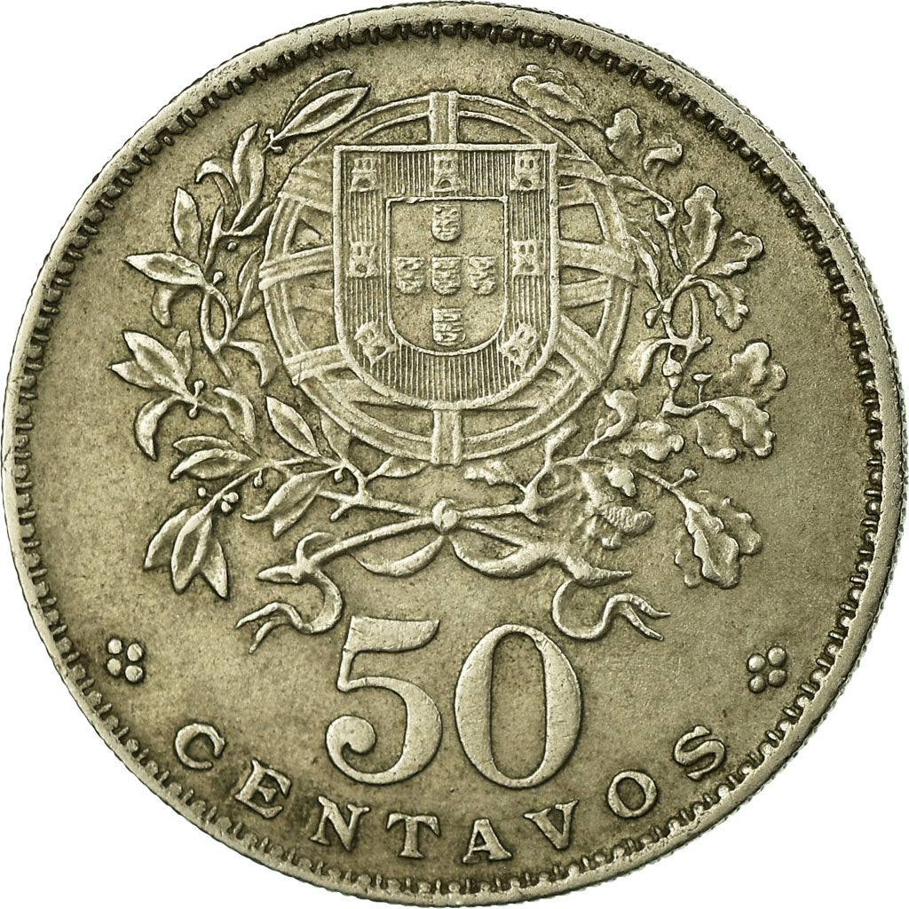 Moneta, Portugal, 50 Centavos, 1961, EF(40-45), Miedź-Nikiel, KM:577