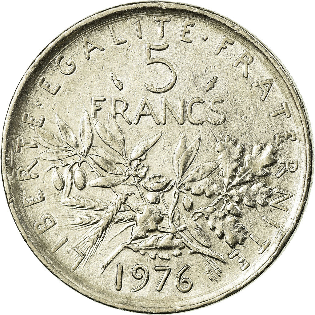 Monnaie, France, Semeuse, 5 Francs, 1976, Paris, SUP, Nickel Clad Copper-Nickel