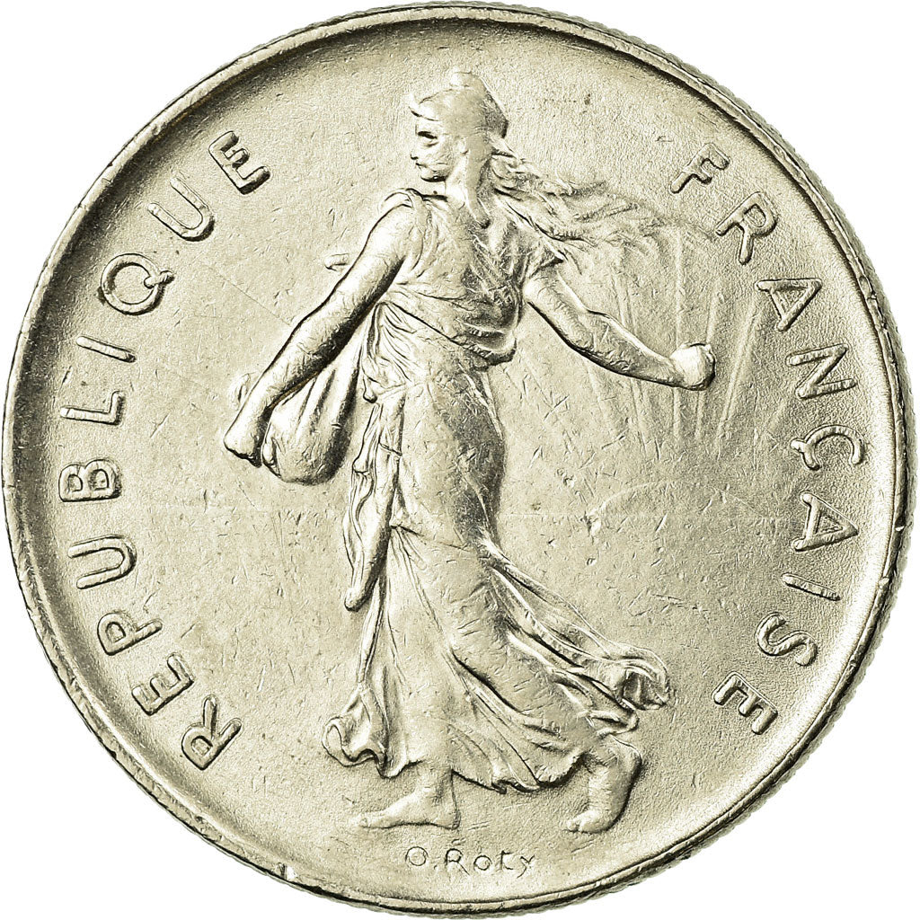 Coin, France, Semeuse, 5 Francs, 1976, Paris, AU(55-58), Nickel Clad
