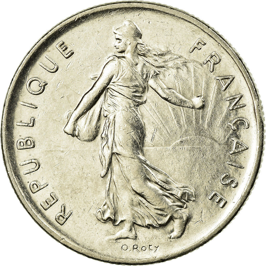 Moeda, França, Semeuse, 5 Francs, 1993, Paris, AU(55-58), Cobre-Níquel