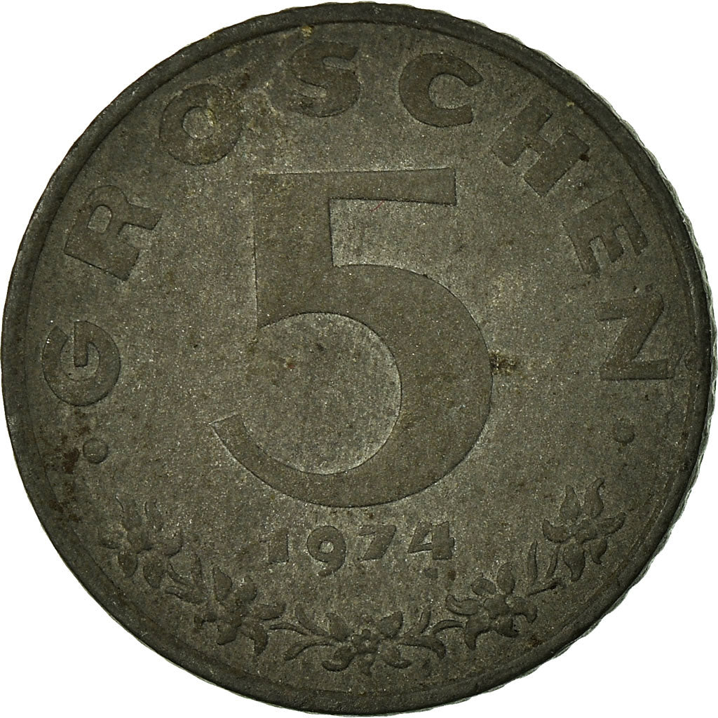 Moneta, Austria, 5 Groschen, 1974, BB, Zinco, KM:2875