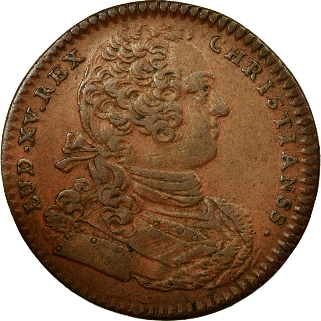 France, Token, Royal, 1738, EF(40-45), Copper, Feuardent:3131