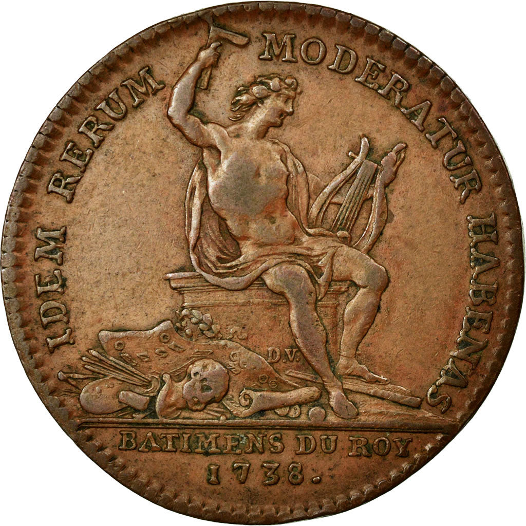 France, Token, Royal, 1738, EF(40-45), Copper, Feuardent:3131