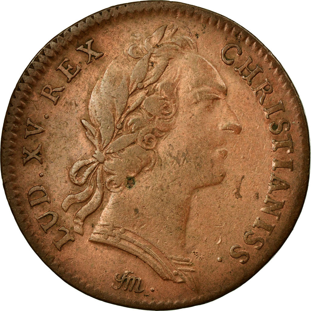 France, Token, Royal, 1756, VF(30-35), Copper, Feuardent:2095