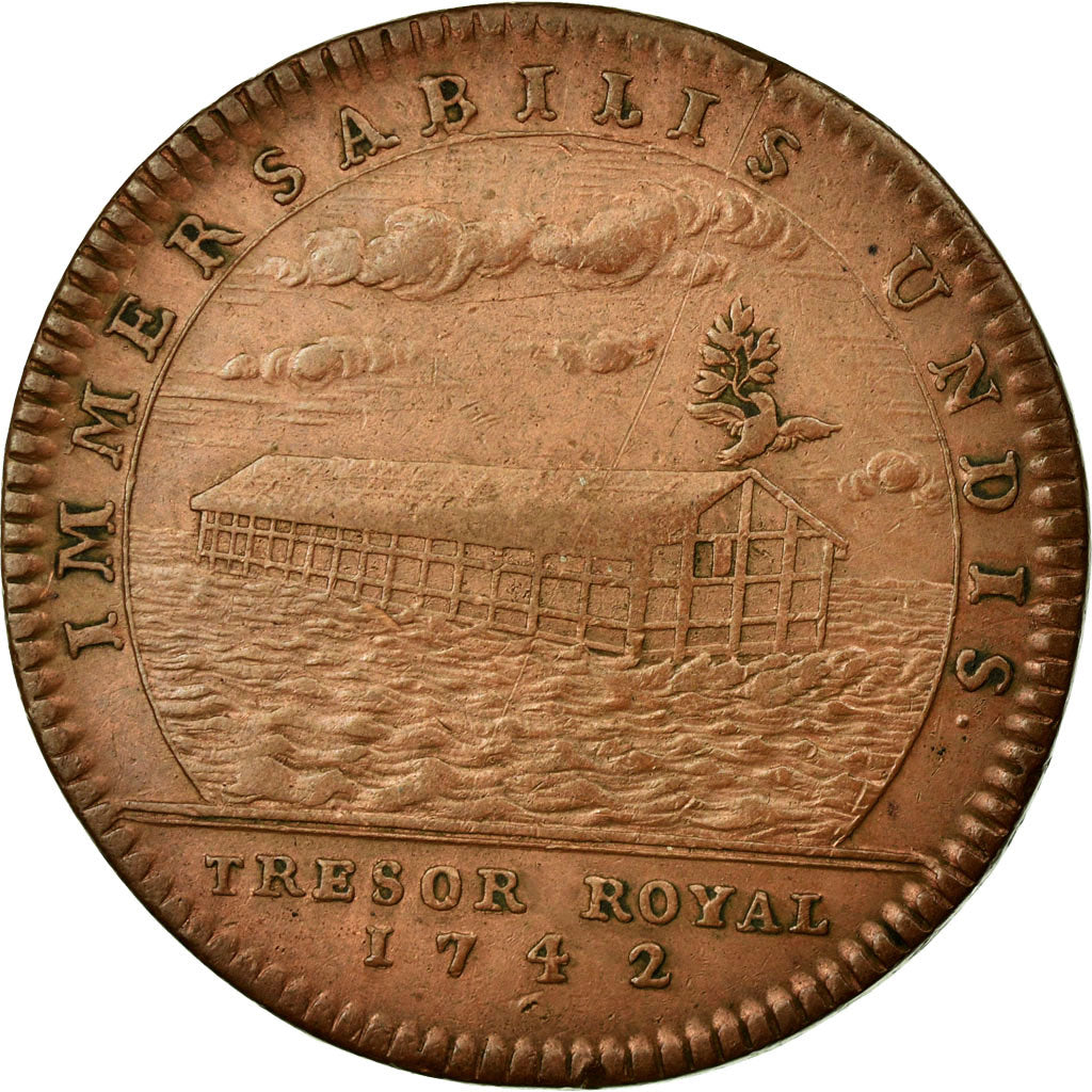 France, Token, Royal, 1742, EF(40-45), Copper, Feuardent:2057