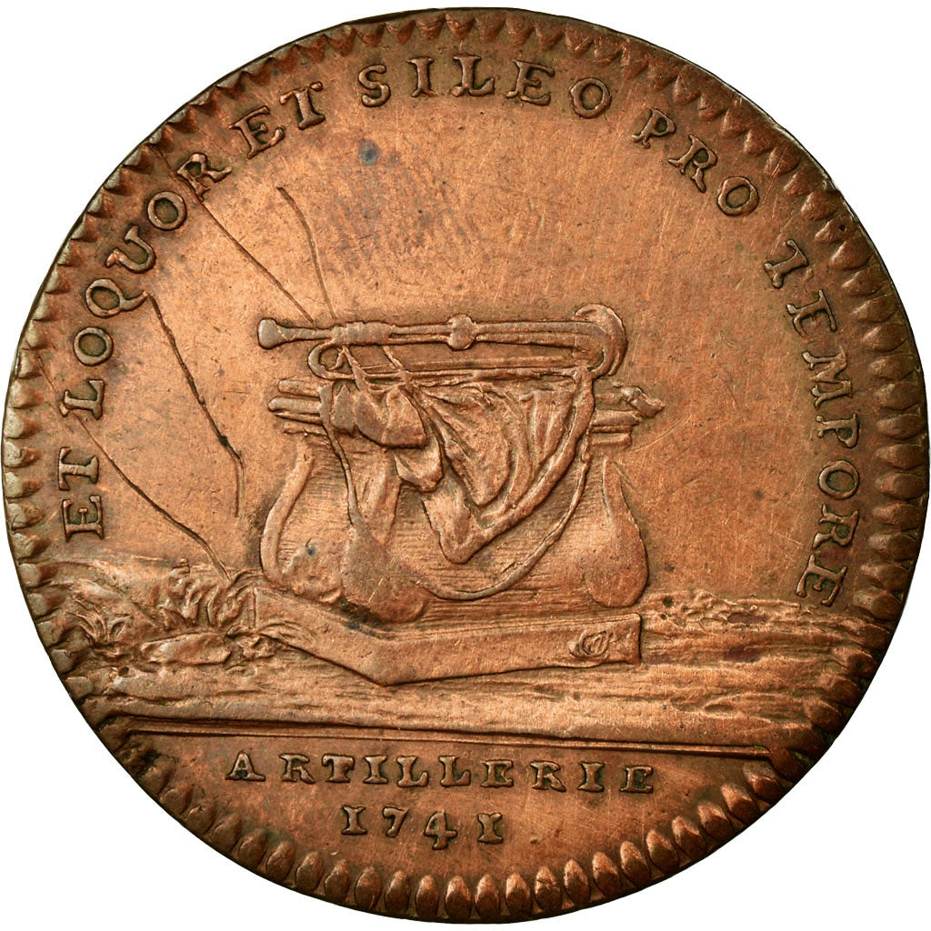 France, Token, Royal, 1741, AU(50-53), Copper, Feuardent:1098 Jeton