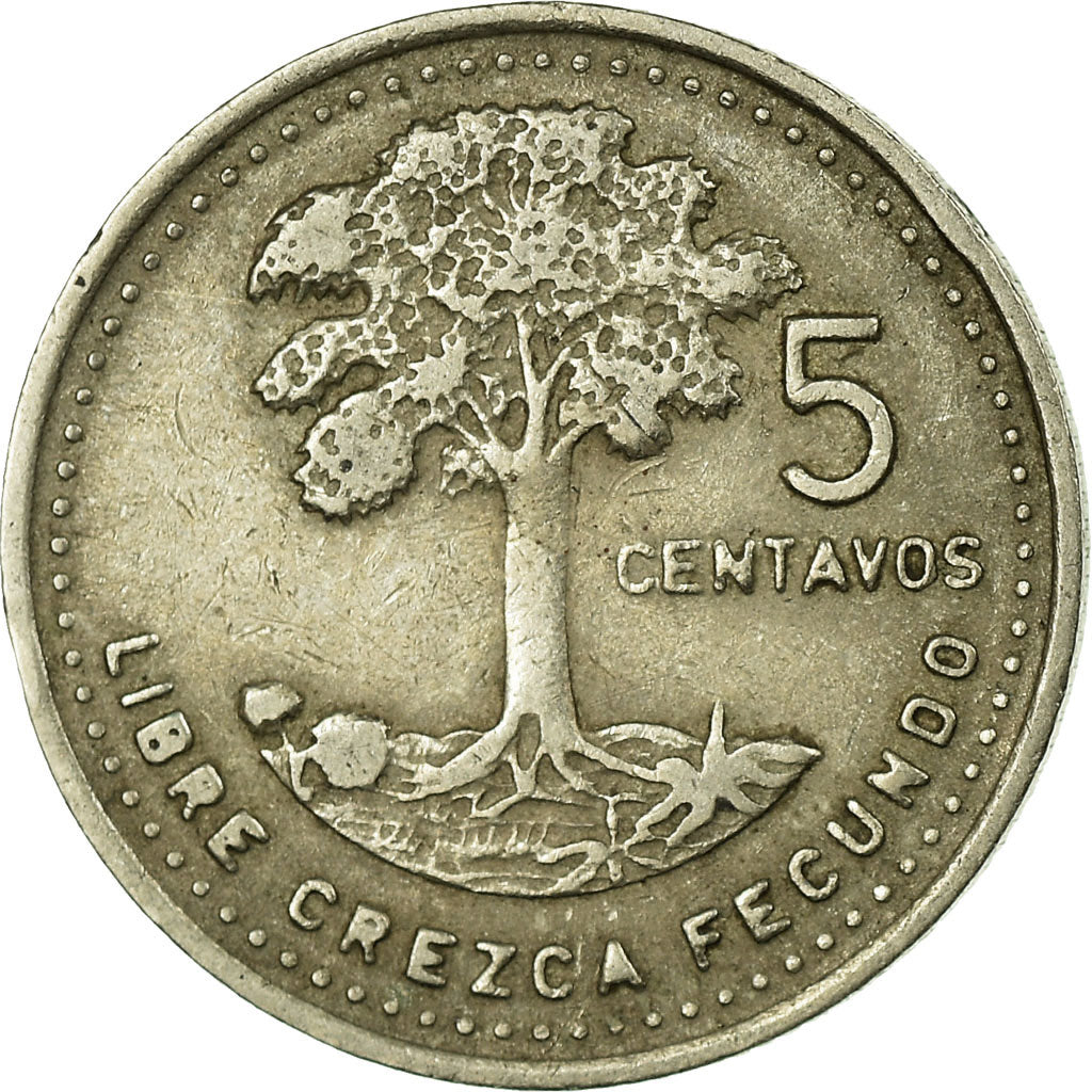 Monnaie, Guatemala, 5 Centavos, 1989, TTB, Copper-nickel, KM:276.4