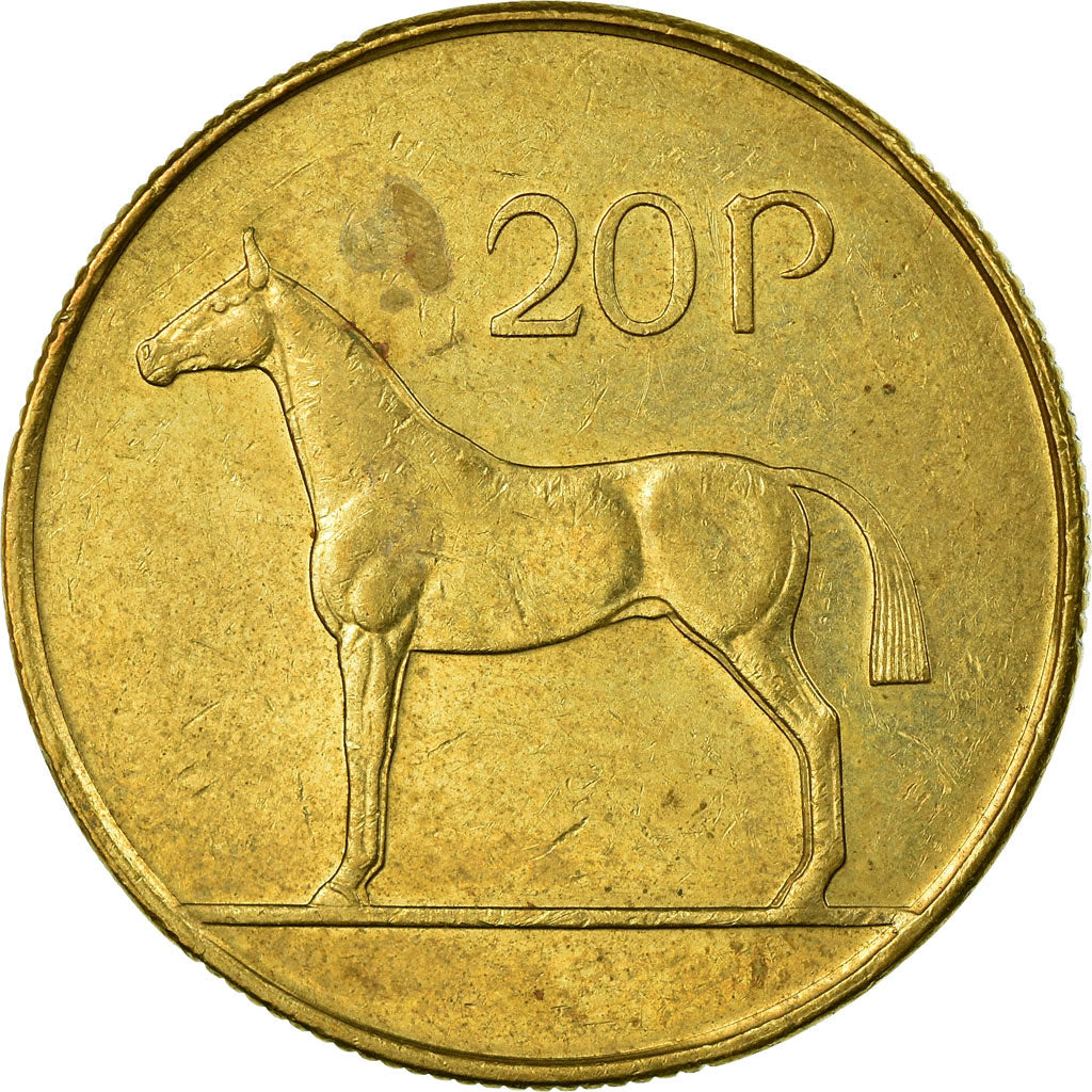 Moneda, REPÚBLICA DE IRLANDA, 20 Pence, 1998, MBC, Níquel - bronce, KM:25