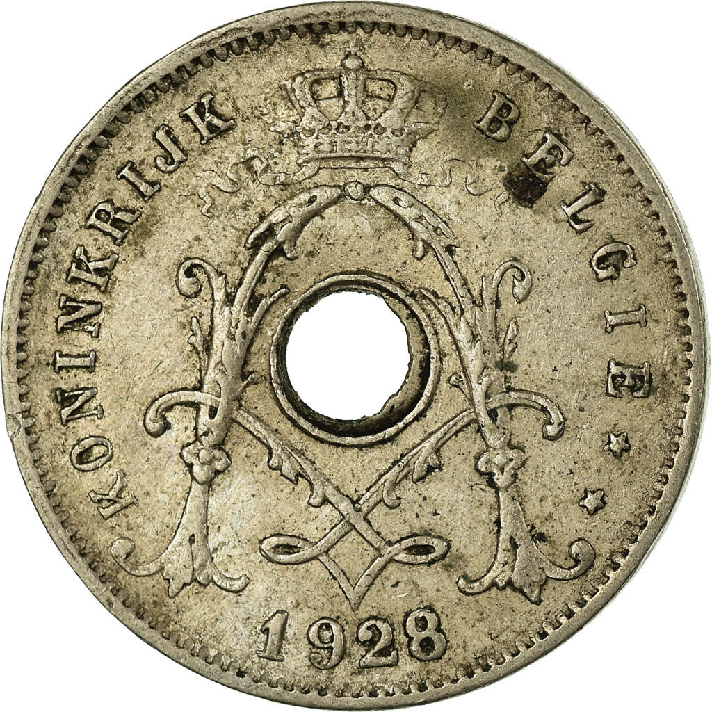 Moeda, Bélgica, 5 Centimes, 1928, EF(40-45), Cobre-níquel, KM:67