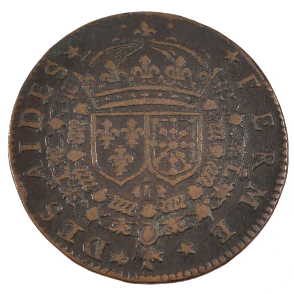 France, Token, Royal, 1639, VF(30-35), Copper, Feuardent:2569
