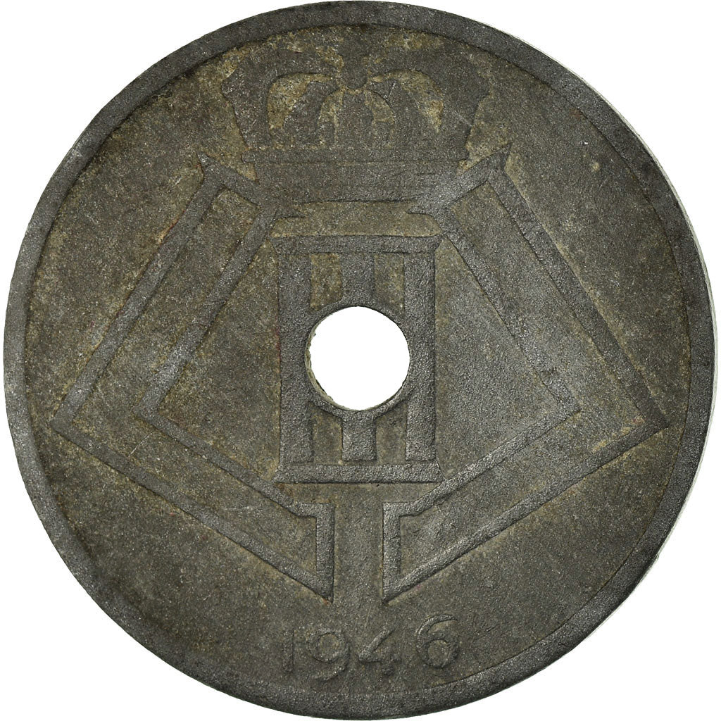Münze, Belgien, 25 Centimes, 1946, S+, Zinc, KM:131