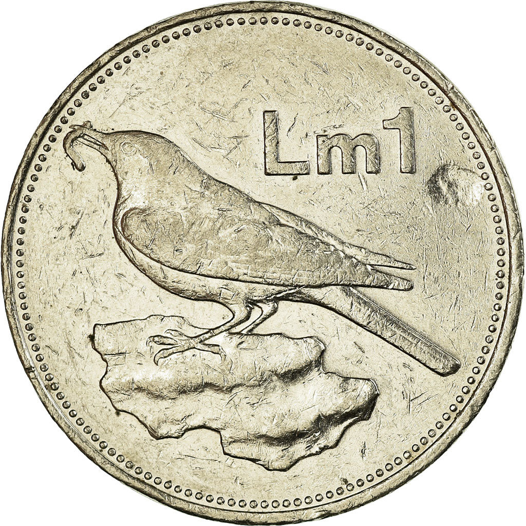 Moneda, Malta, Lira, 1986, MBC, Níquel, KM:82