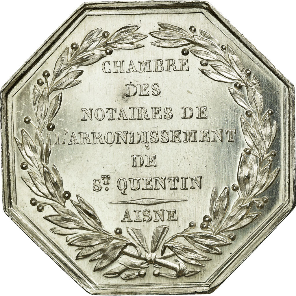 France, Token, Notary, MS(60-62), Silver, Lerouge:373