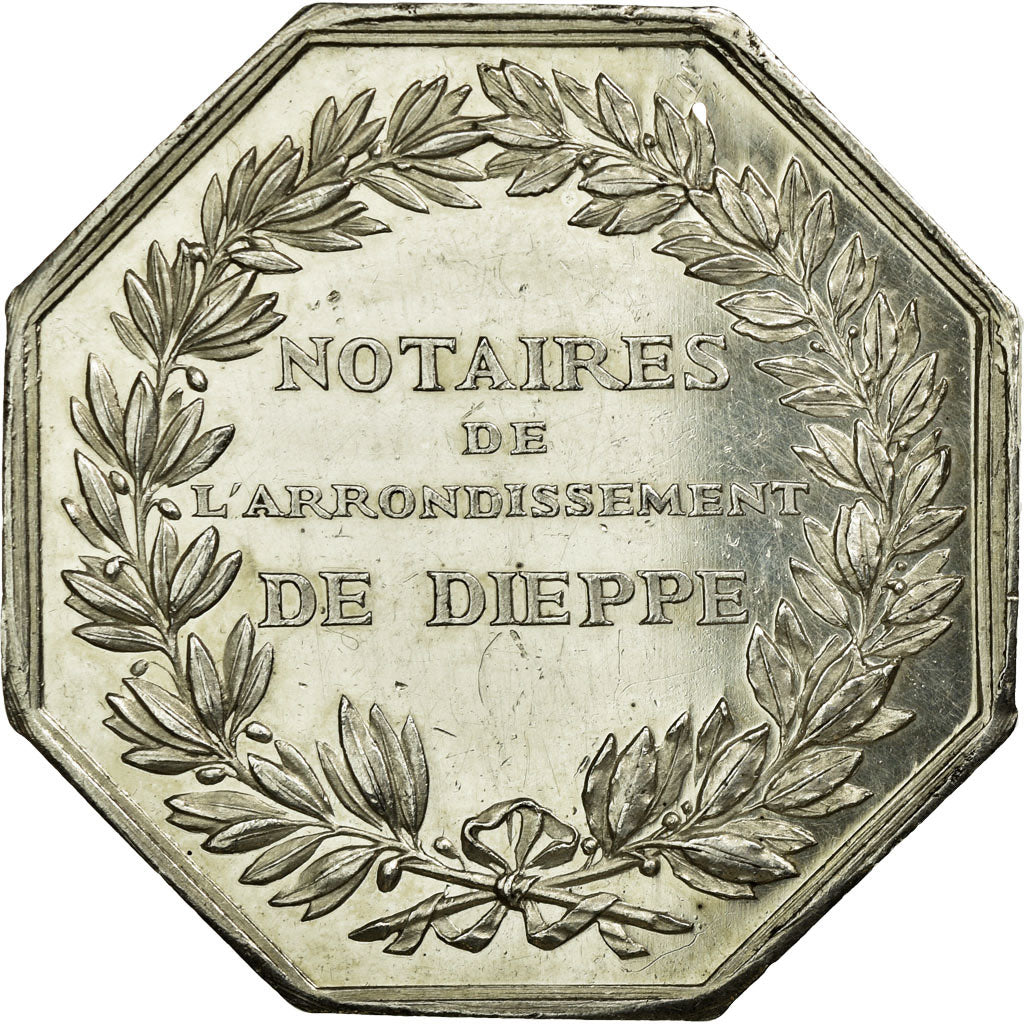 France, Token, Notary, MS(60-62), Silver, Lerouge:117