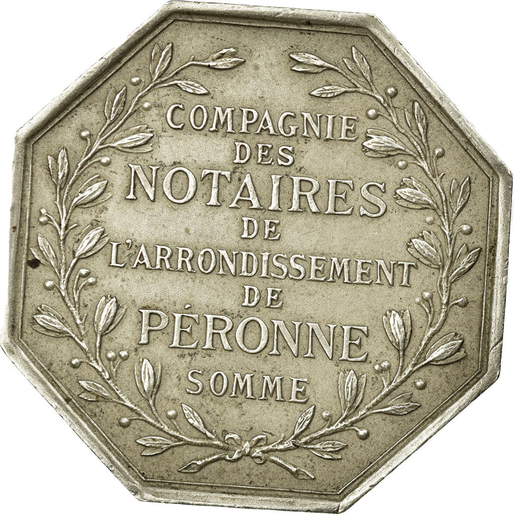 France, Token, Notary, 1858, AU(55-58), Silver, Lerouge:326