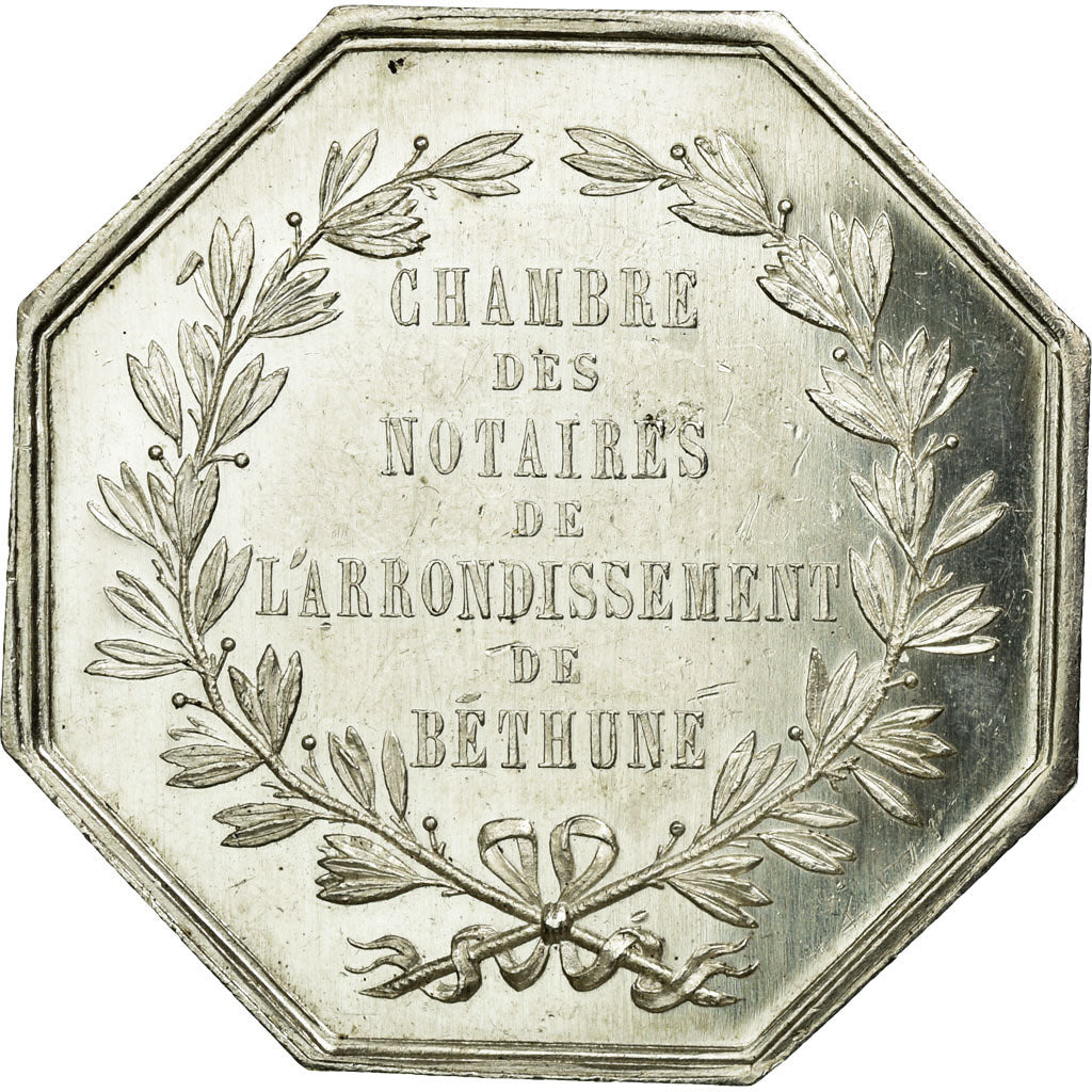 France, Token, Notary, 1854, MS(60-62), Silver, Lerouge:45