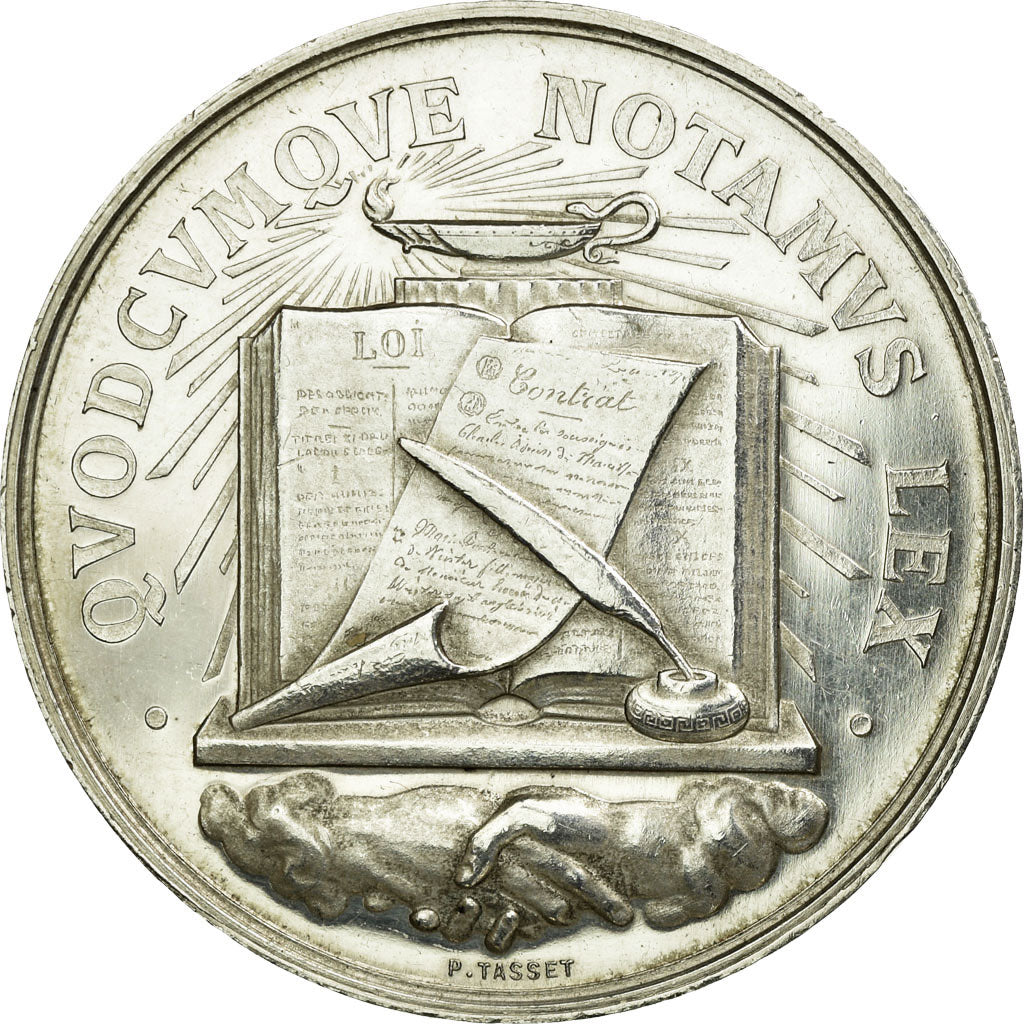 France, Token, Notary, AU(55-58), Silver, Lerouge:20