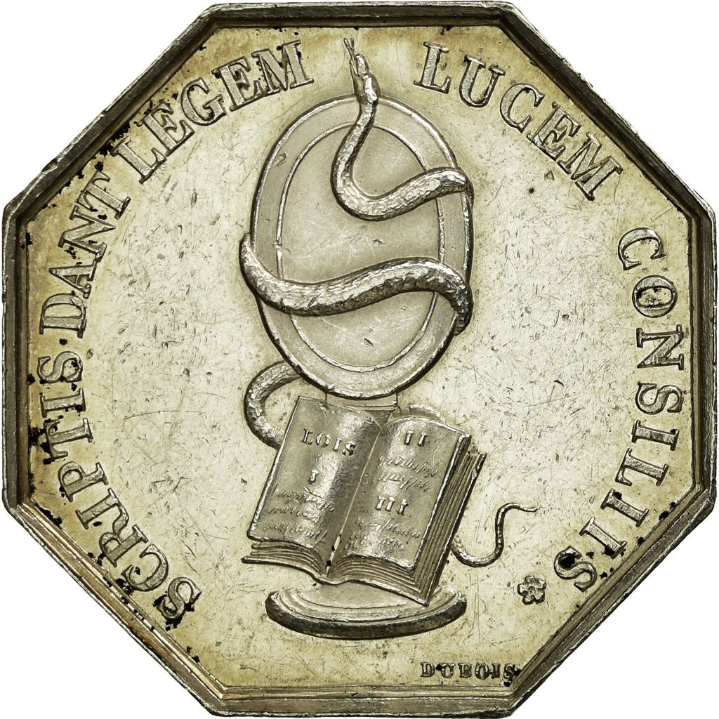 France, Token, Notary, AU(55-58), Silver, Lerouge:178