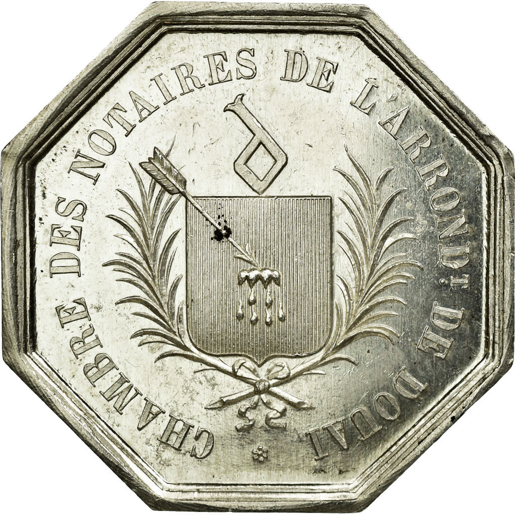 France, Token, Notary, MS(60-62), Silver, Lerouge:120