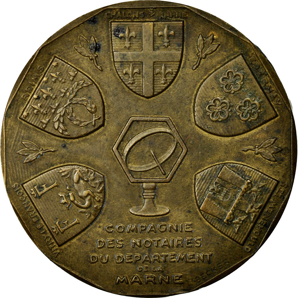 France, Token, Notary, AU(50-53), Copper, Lerouge:477a