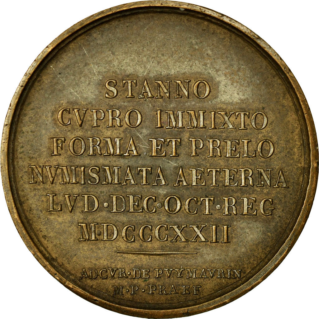 France, Token, Royal, 1822, AU(50-53), Copper
