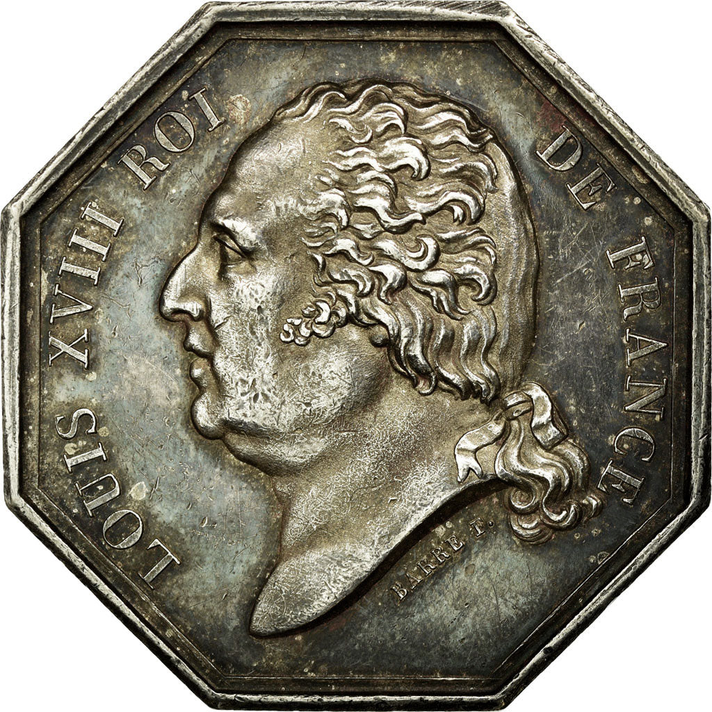 France, Token, Royal, 1820, AU(55-58), Silver
