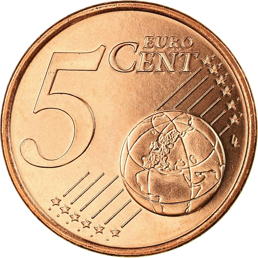 Francia, 5 Euro Cent, 2001, FDC, Cobre chapado en acero, KM:1284